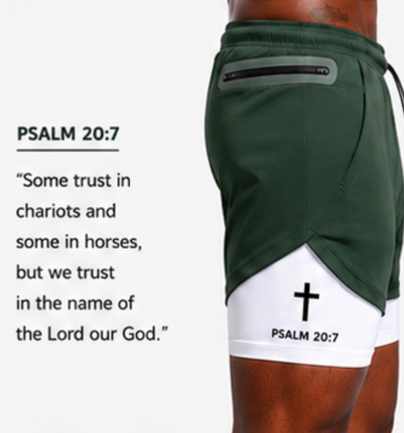 PsalmFit Men’s 2-in-1 Performance Training Shorts
