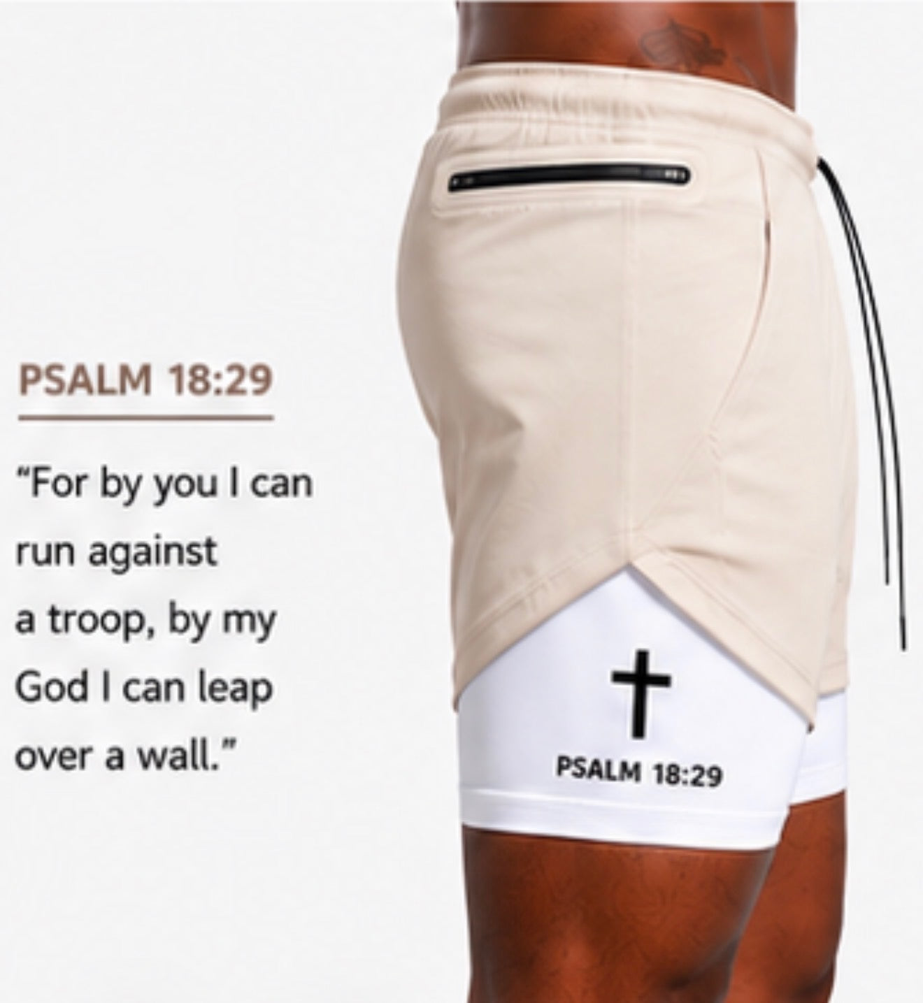 PsalmFit Men’s 2-in-1 Performance Training Shorts